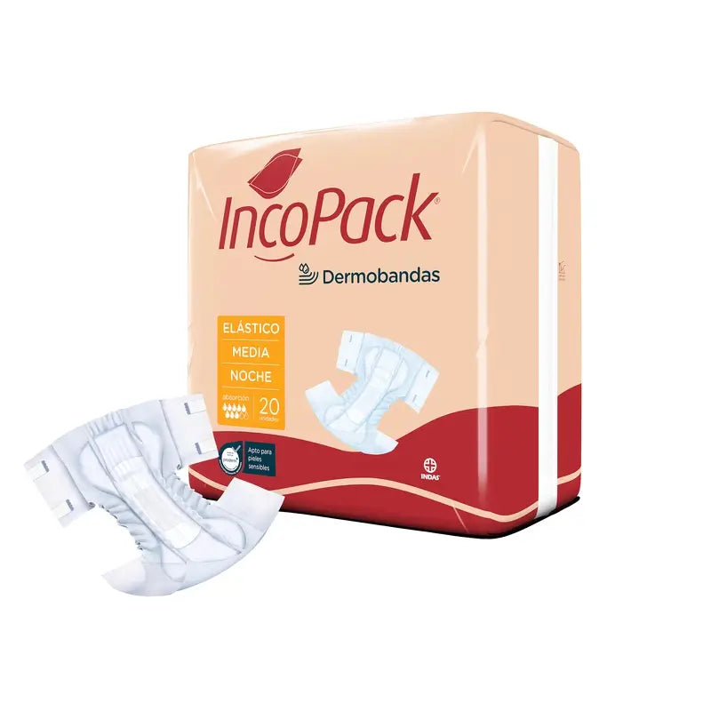 Incopack Anatomical Elastic Night Medium Size , 80 units