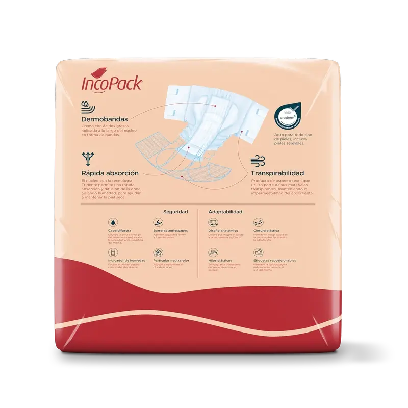 Incopack Anatomical Elastic Night Medium Size , 80 units