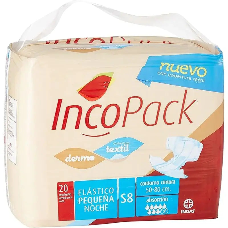 Incopack Elastic Absorbent Night Absorbent Small Size , 80 pcs.