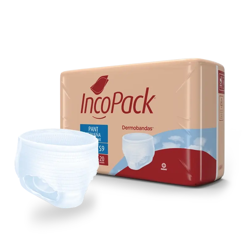 Incopack Absorbent Pant Pant Super Night Small Size , 80 units