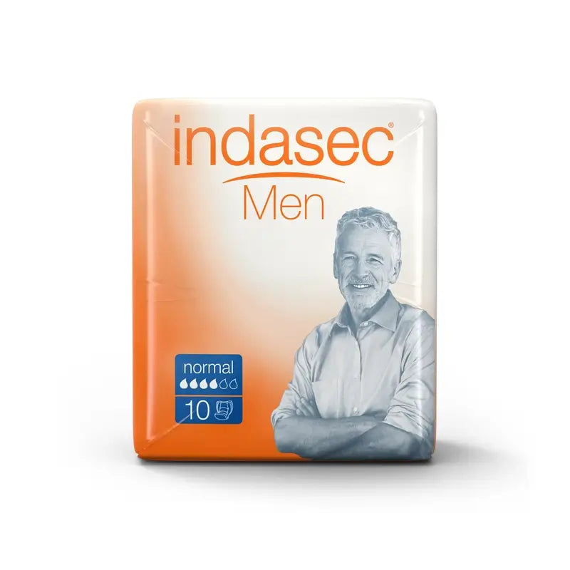 Indasec Men Absorbent Pad for Men Normal , 10 units