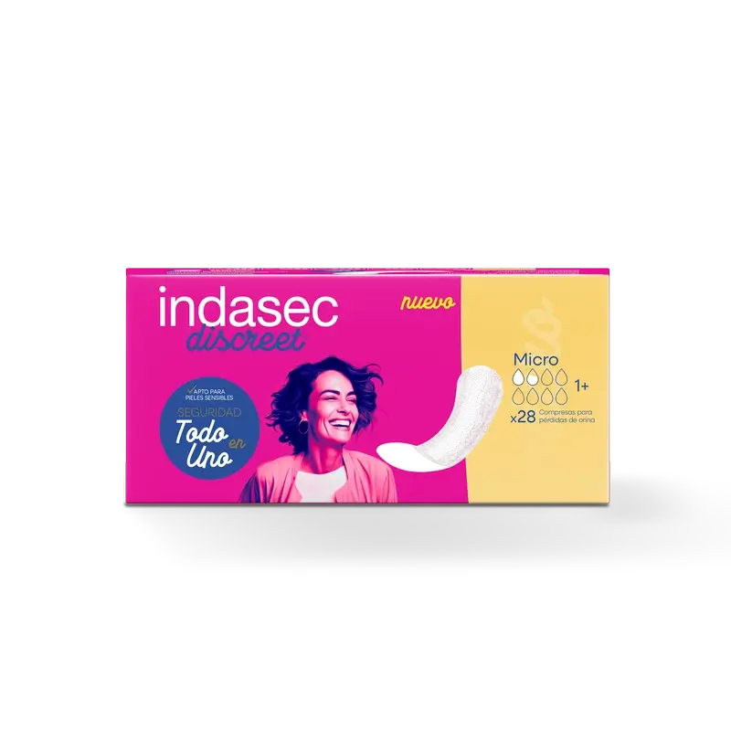 Indasec Discreet Micro Incontinence Pad , 28 units