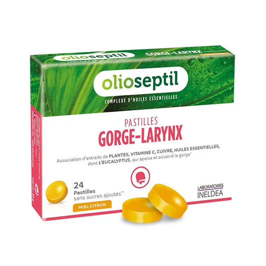 Ineldea Olioseptil Throat Larynx Honey Lemon , 24 lozenges