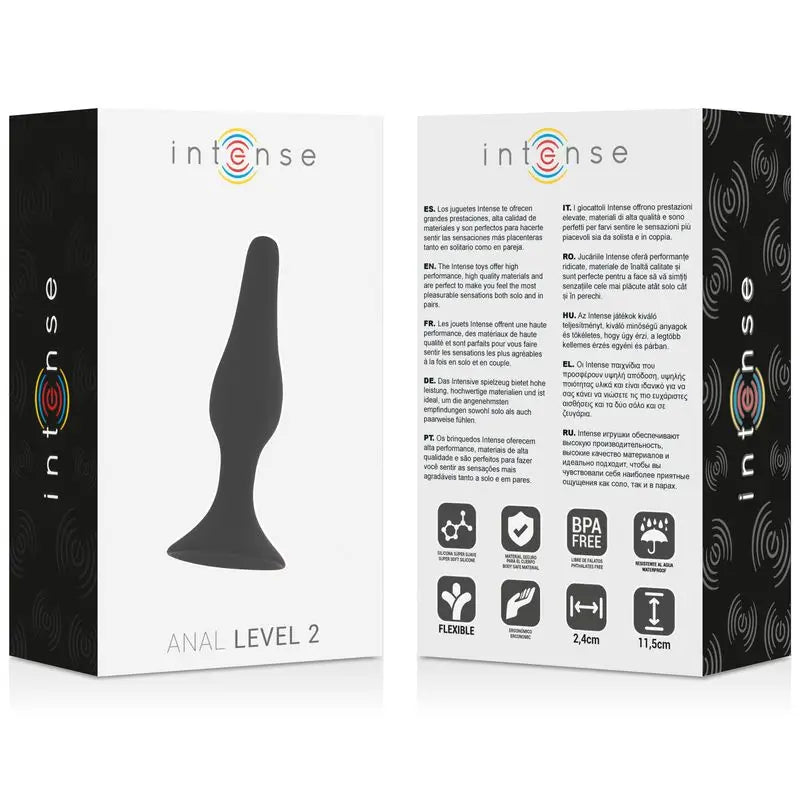 Intense Anal Toys Anal Level 2 11.5Cm Black