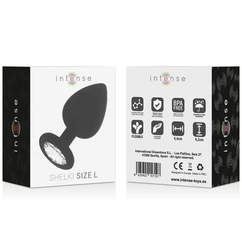 Intense Anal Toys Shelki L Anal Plug Black