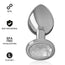 Intense Anal Plug Metal Aluminium With Crystal Silver Size L