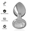 Intense Anal Plug Metal Aluminium With Crystal Silver Size M