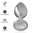 Intense Anal Plug Metal Aluminium With Crystal Silver Size S