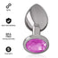 Intense Anal Plug Metal Aluminium With Pink Crystal Size S