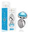 Intense Anal Plug Metal Aluminium Heart Blue Size L