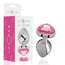 Intense Anal Plug Anal Plug Metal Aluminium Heart Pink Size L