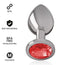 Intense Anal Plug Metal With Red Crystal Size M