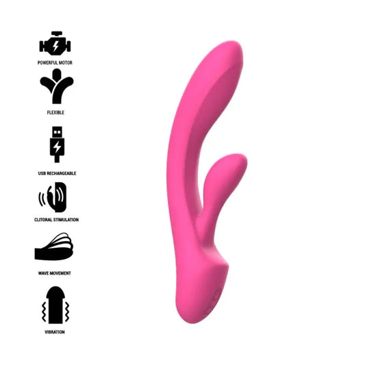 Intense Toys Luigi Vibrator Rabbit Liquid Silicone Pink