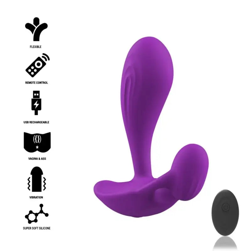 Intense Toys Shelly Anal Plug Remote Control Purple