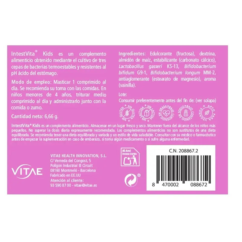 IntestVita Kids 15 tablets – With probiotics
