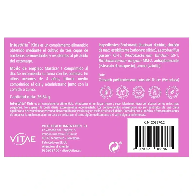 IntestVita Kids 60 tablets – With probiotics