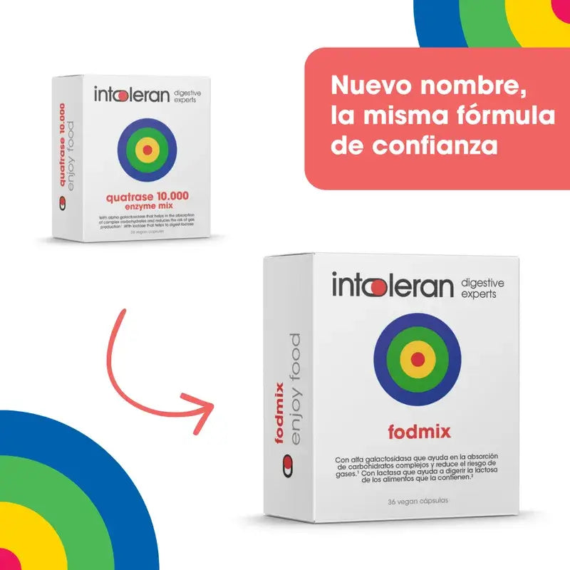 Intoleran Food supplement Quatrase 10,000, 36 capsules