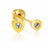 Inverness Pair of 25C 24K Gold Heart Earrings