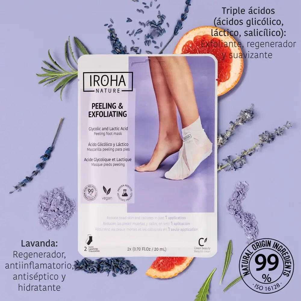 Iroha Nature Corporal Socks Peeling & Exfoliating Mask & Scrub, 20 Ml