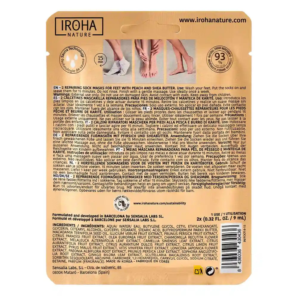 Iroha Nature Body Repairing Socks Mask, 20 Ml