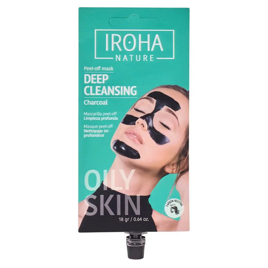 Iroha Nature Deep Cleansing Peel-Off Mask - Charcoal , 18 gr