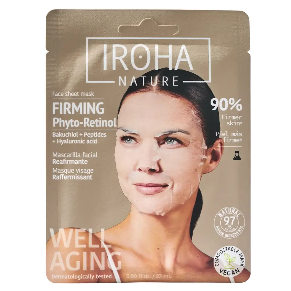 Iroha Nature Firming Facial Tissue Mask - Phyto Retinol, 23 ml