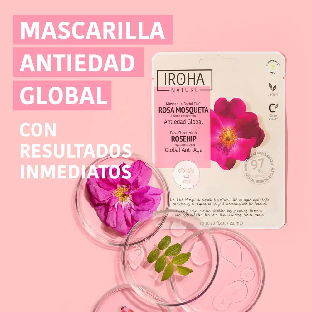 Iroha Nature Natural Extracts Global Anti-Aging Face Mask, 20 Ml