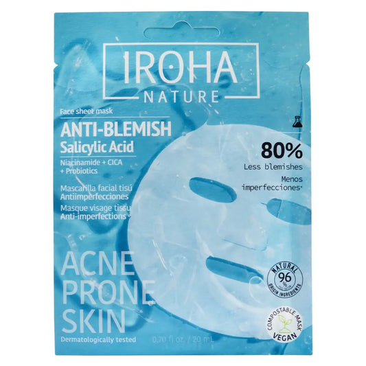 Iroha Nature Oily Skin Anti-Imperfection Facial Mask, 20 Ml