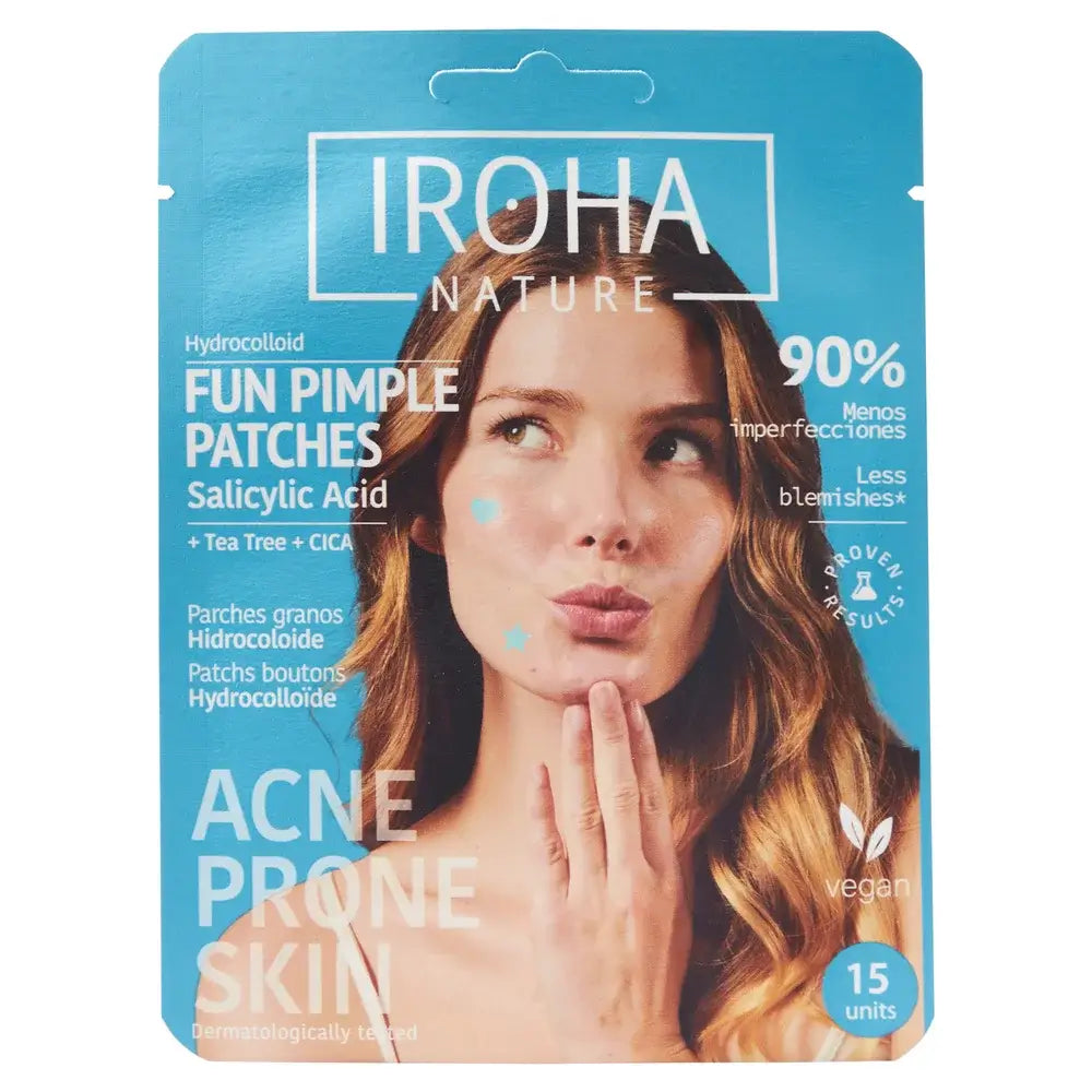 Iroha Nature Oily Skin Patches Granos Fun, 15 Units
