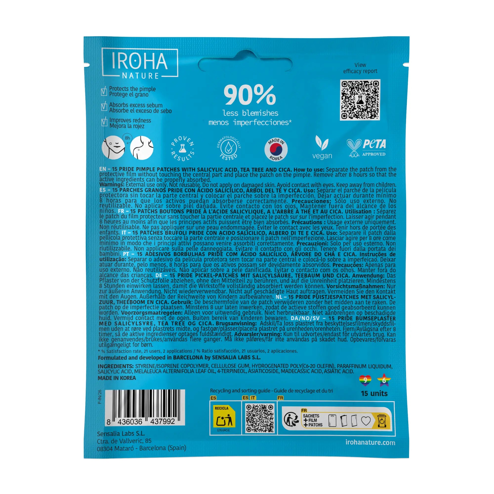 Iroha Nature Pride Grain Patches, 15 units