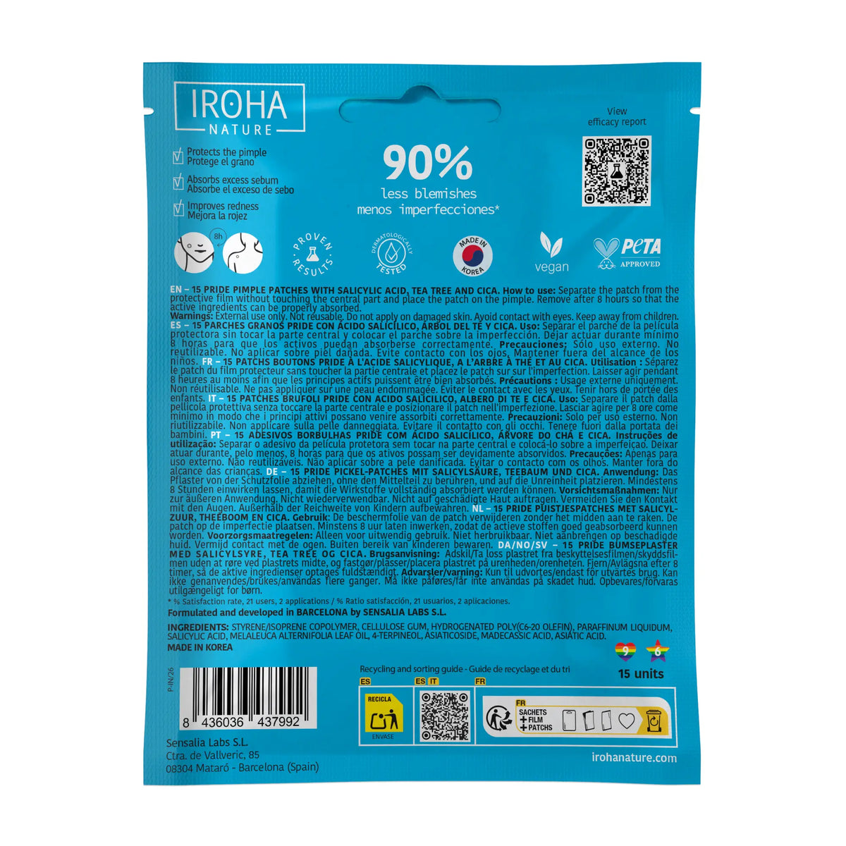 Iroha Nature Pride Grain Patches, 15 units