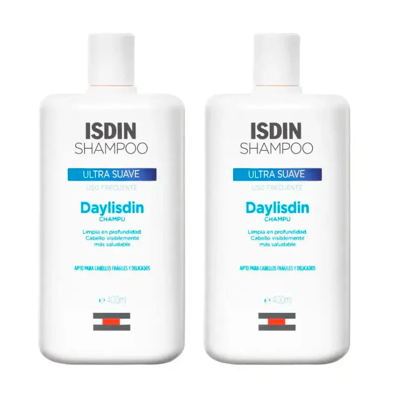 Isdin Daylisdin Ultra Gentle Shampoo, Pack 2 x 400 ml