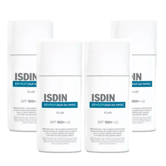 Isdin Eryfotona AK-NMSC Sun and Face SPF 100+, Pack of 4 x 50 ml