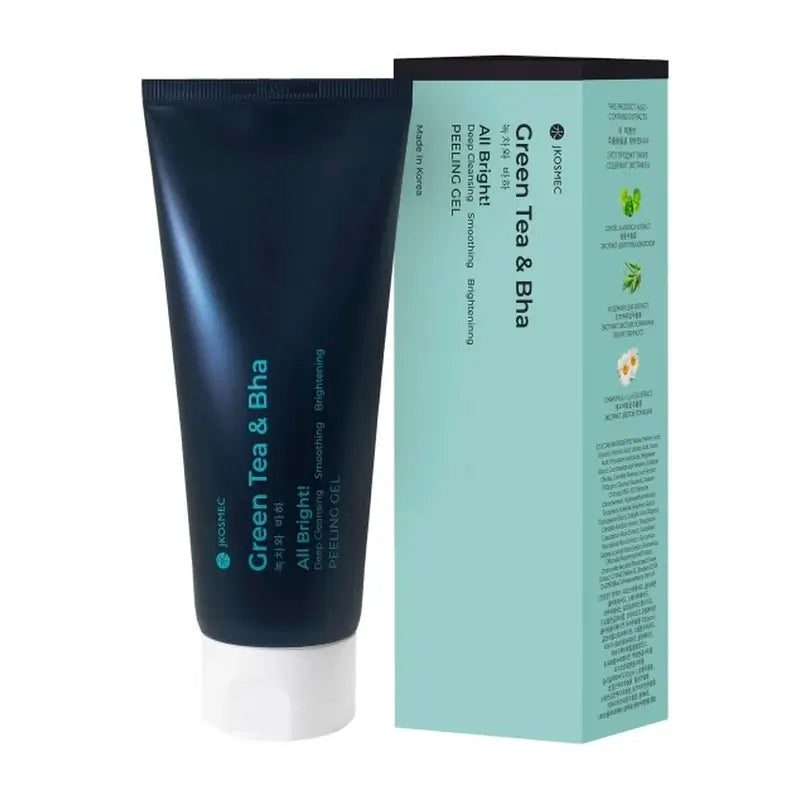 Jkosmec All Bright Green Tea And Bha Peeling Gel , 180 ml