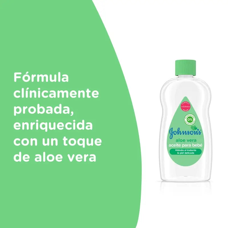 Johnson's Baby Aloe Vera Oil, Instantly Moisturises and Nourishes, 100ml