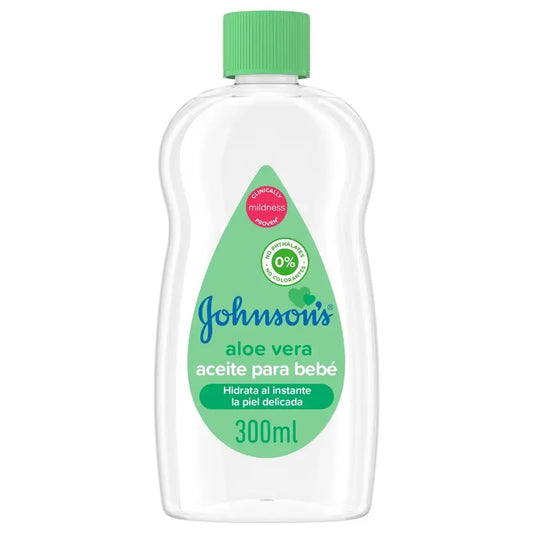 Johnson's Baby Aloe Vera Oil, Instantly Moisturises and Nourishes, 300ml