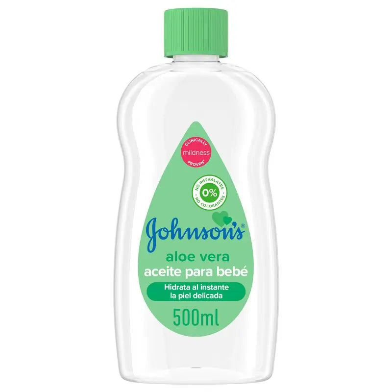Johnson's Baby Aloe Vera Instant Moisturising and Nourishing Oil, 500ml
