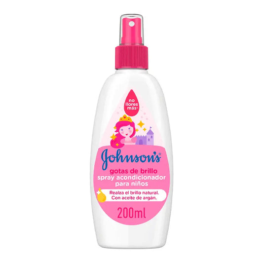 Johnson's Baby Shine Drops Children's Conditioner Spray, Shinier, Softer, Silkier Hair, 200 ml