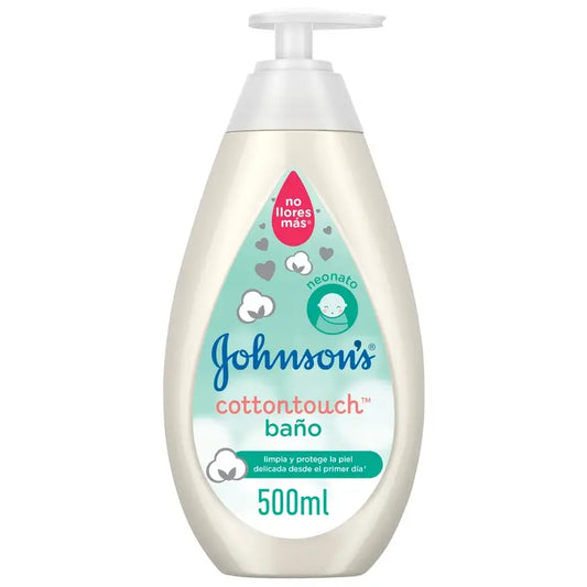 Johnson's Baby Cottontouch Bath Gel, for Babies and Newborns, Fine & Delicate Skin, with Pure Cotton, 500 ml
