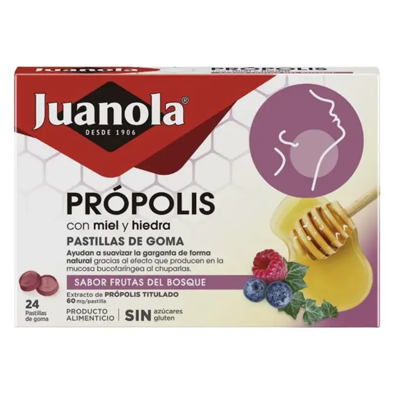 Juanola Soft Tabs Propolis Forest Fruits, 24 tabs