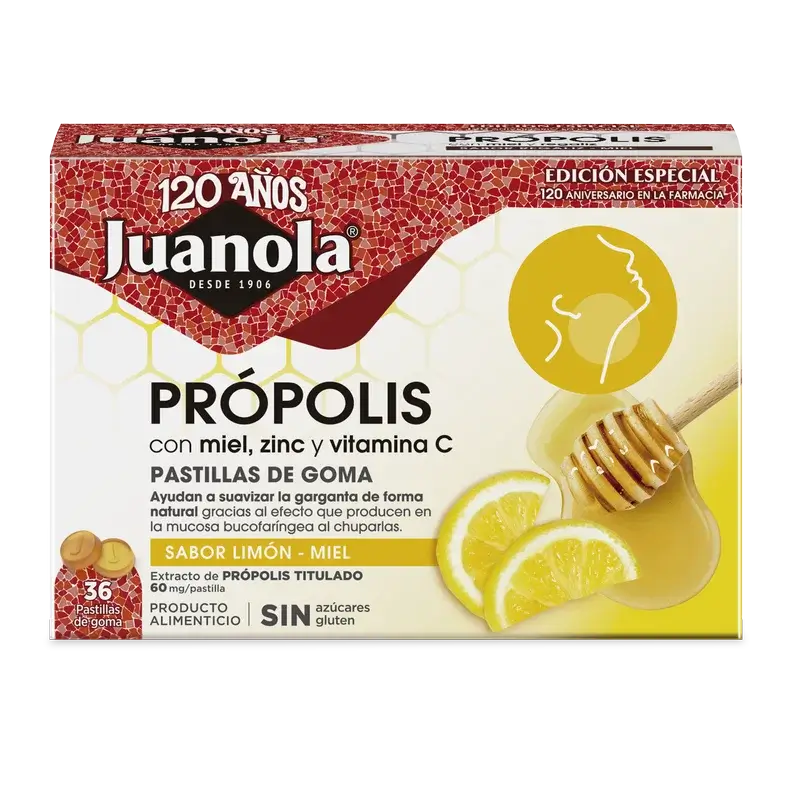 Juanola Propolis Lemon Honey 72Gr, 36 units