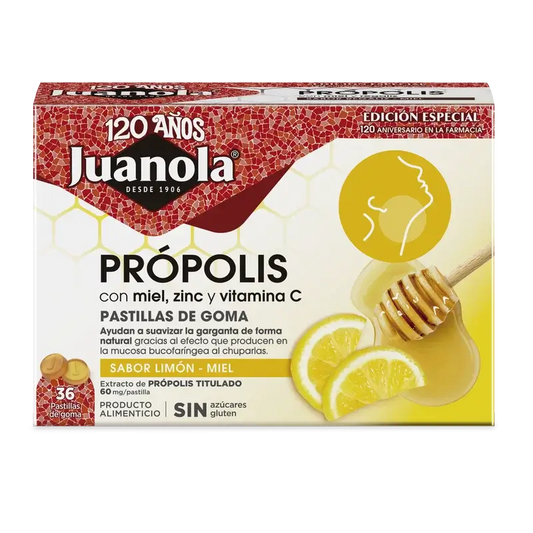 Juanola Propolis Lemon Honey 72Gr, 36 units
