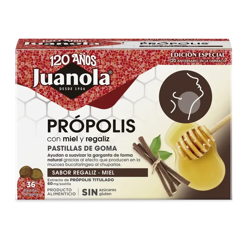 Juanola Propolis Licorice Honey 72Gr, 36 units