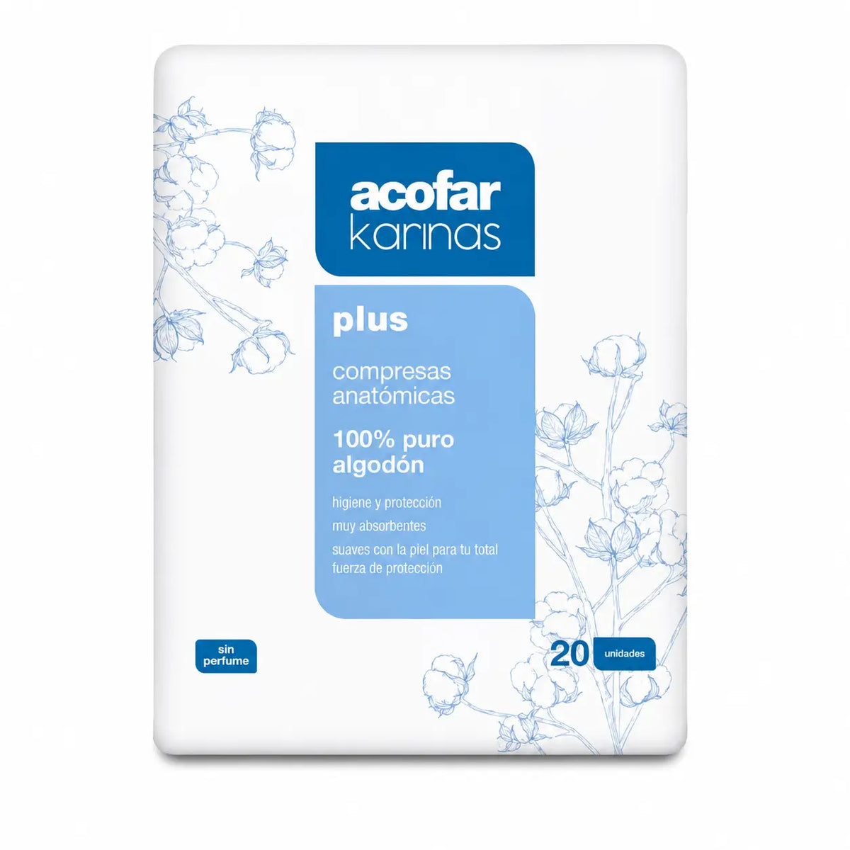 Acofar Karinas Plus Anatomical Compresses 20 units