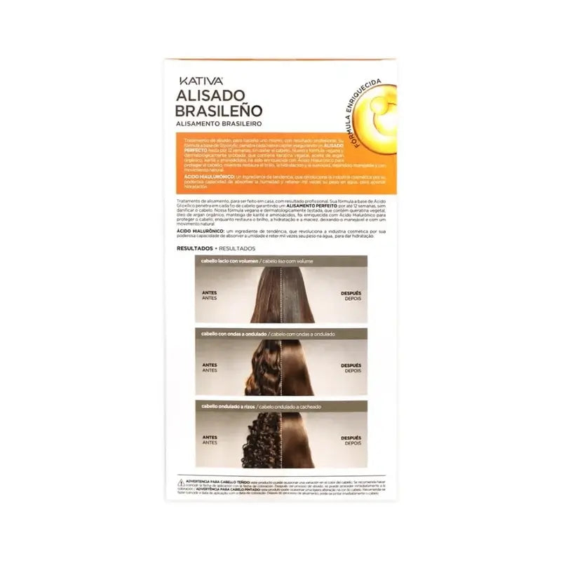 Kativa Keratin Straightening Kit with Hyaluronic Acid