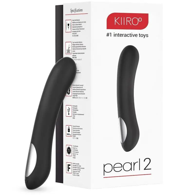 Kiiroo Pearl 2 Teledildonic Advanced G-Spot Vibrator Black