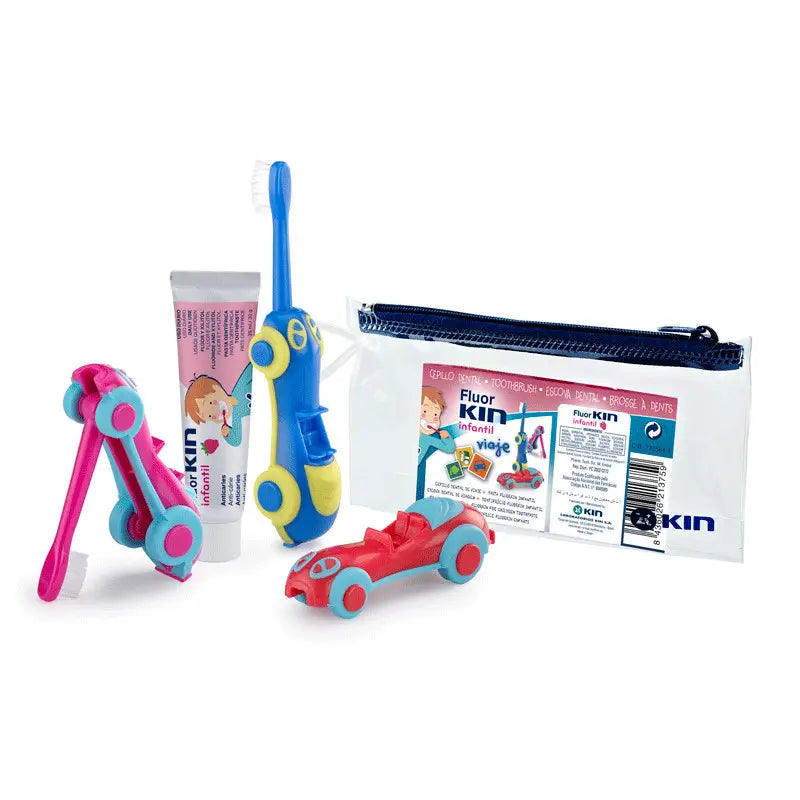 KIN Children's Car Travel Toothbrush + Toothpaste
