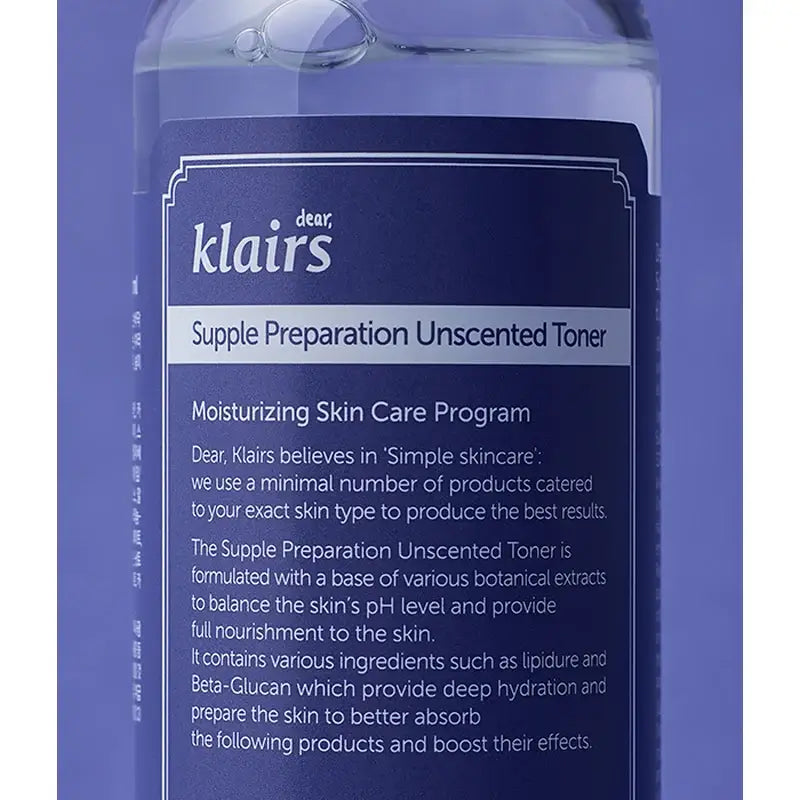 Klairs Supple Preparation Unscented Toner, 180 ml