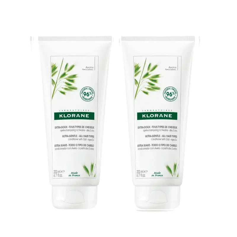 Klorane Oat Milk After Shampoo Balm, 2X200 Ml