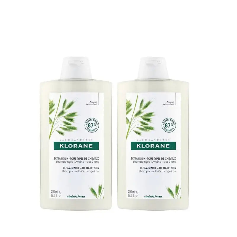 Klorane Oatmeal Shampoo, 2X400 Ml